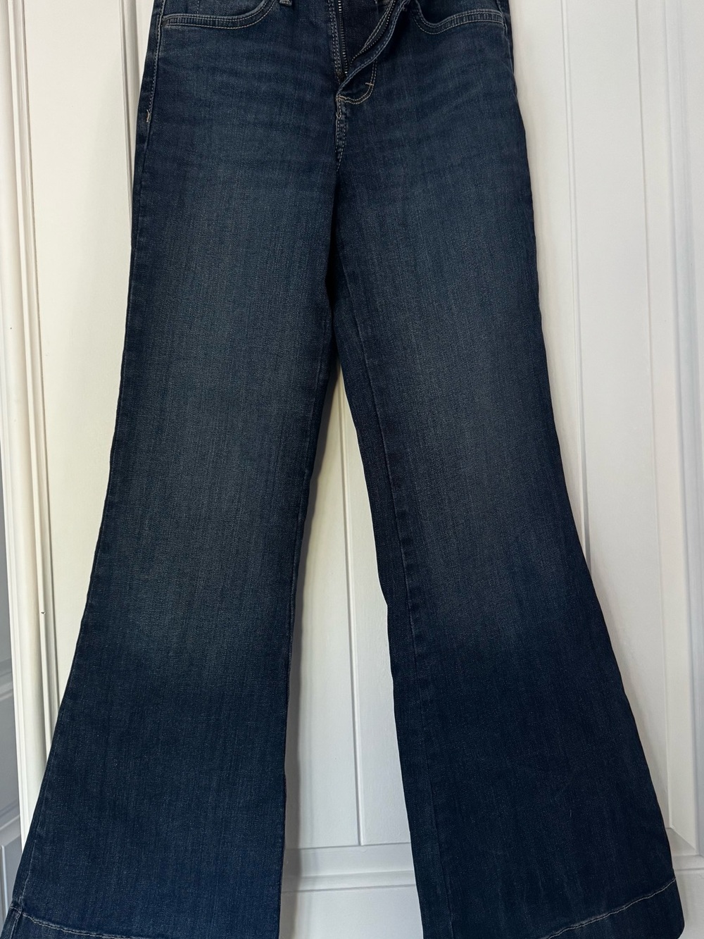 Wrangler Indigo Flared Wide-Leg Jeans
